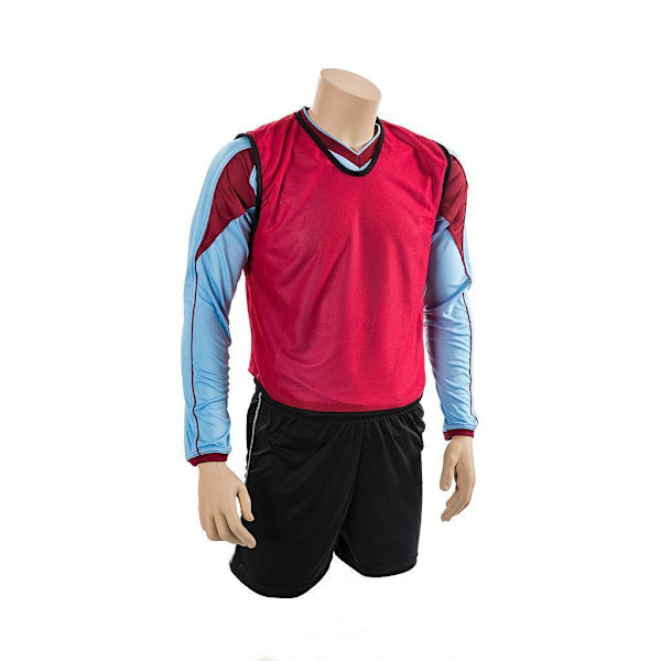 Precision Childrens/Kids Training Mesh 3 Layer Membrane Bib 4-9 Red 4-9 Years
