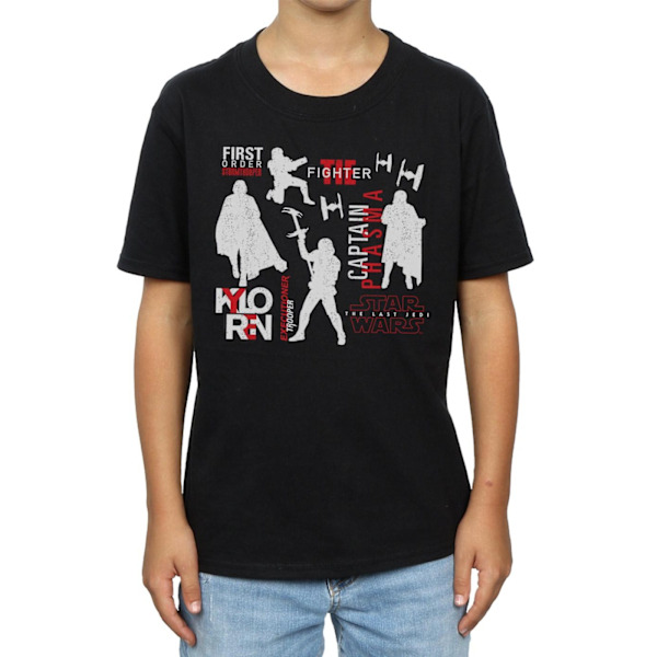 Star Wars Boys The Last Jedi First Order Silhouettes T-shirt 5-6 år Black 5-6 Years