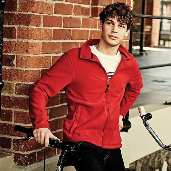 Regatta Herr Plain Micro Fleece Full Zip Jacka (Layer Lite) L Classic Red L