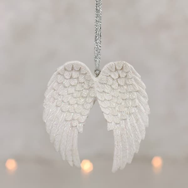 Something Different Ängelvingar Hängande Prydnad En Storlek Vit White/Silver One Size