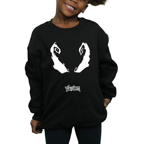 Marvel Girls Spider-Man Venom Eyes Sweatshirt 5-6 år Svart Black 5-6 Years