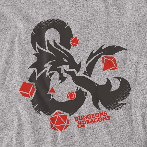 Dungeons & Dragons Herrarnas Ampersand Tärning T-shirt XXL Sport Heather Sport Heather XXL