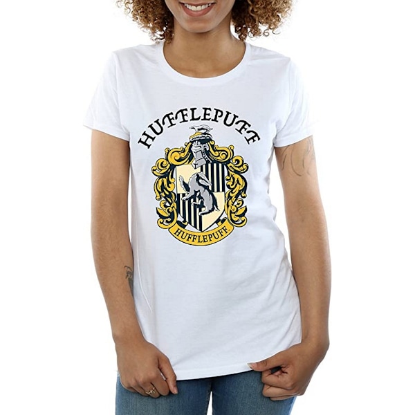 Harry Potter Dam/Kvinnor Hufflepuff Bomull T-shirt L Vit White L