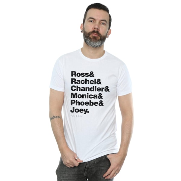 Friends Herr Förnamn Text T-Shirt 4XL Vit White 4XL