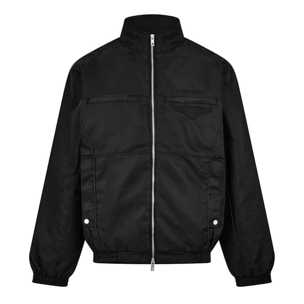 Represent Bomberjacka för män med ribbad krage S Svart Black S