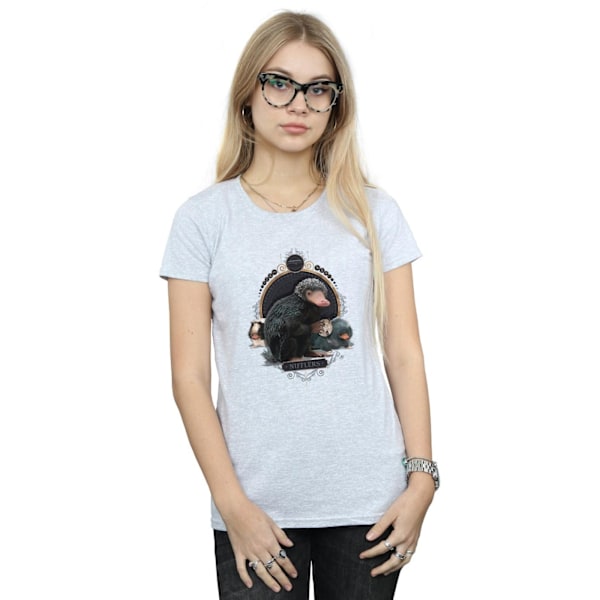 Fantastiska vidunder Kvinnor/Damer Baby Nifflers Bomull T-shirt L S Sports Grey L