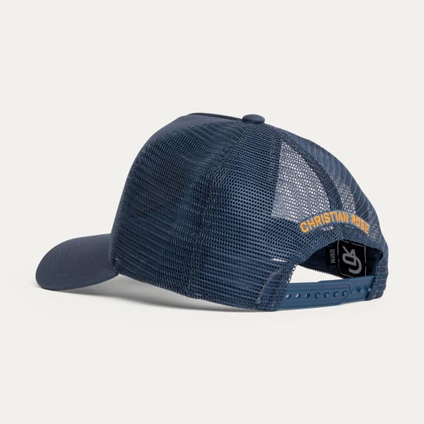 Christian Rose Broderad Patch Trucker Keps En Storlek Marinblå Navy One Size