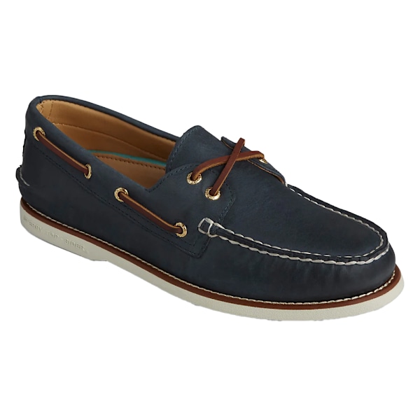 Sperry Herr Authentic Gold Cup Läder Båtskor 12 UK Navy Navy 12 UK