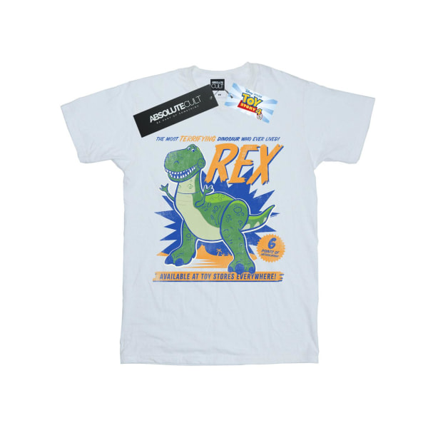 Disney Mens Toy Story 4 Rex Skrämmande dinosaurie T-shirt M Vit White M