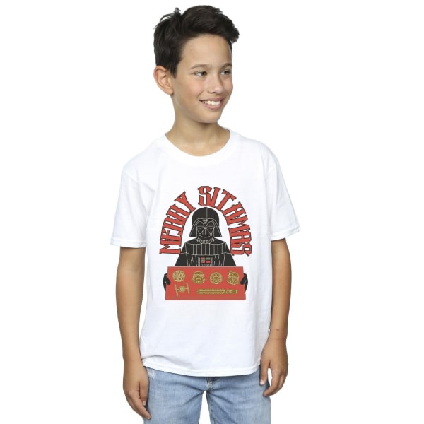 Star Wars Boys Episod IV: A New Hope Merry Sithmas T-shirt 9-1 White 9-11 Years