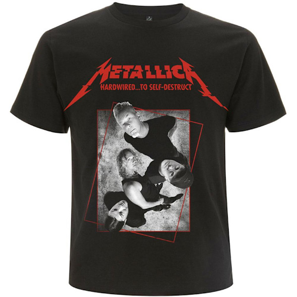 Metallica Unisex Adult Hardwired Band Concrete T-Shirt S Svart Black S
