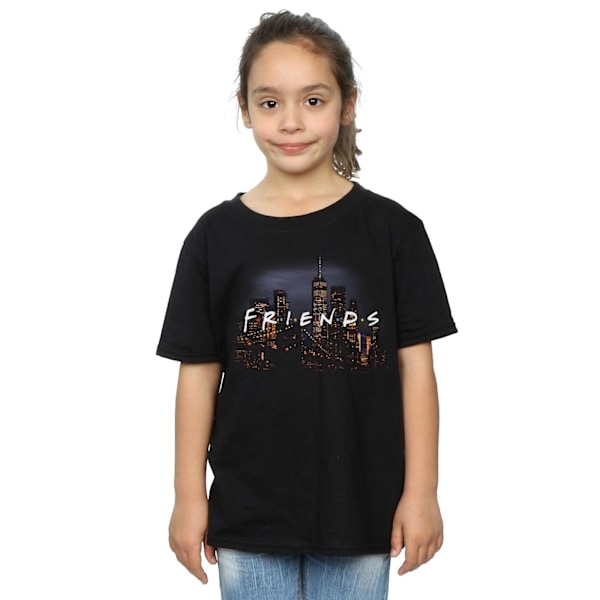 Friends Girls Logo Skyline Bomull T-shirt 5-6 år Svart Black 5-6 Years