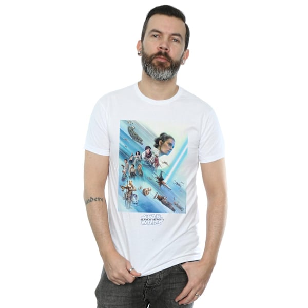 Star Wars: The Rise of Skywalker T-shirt för män med Resistance-affisch White 4XL