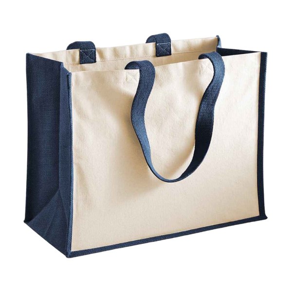 Westford Mill Classic Jute Shopper Bag One Size Marinblå Navy One Size