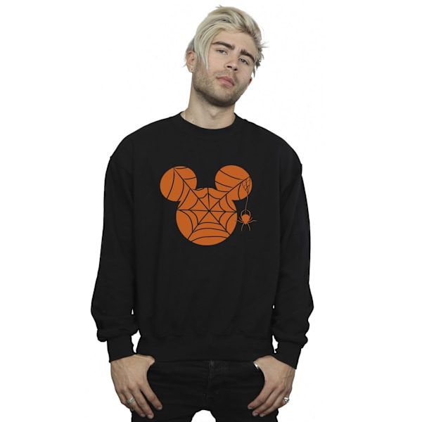 Mickey Mouse Herrar Cobweb Sweatshirt 4XL Svart Black 4XL