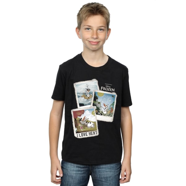Frozen Boys Olaf Polaroid bomull T-shirt 5-6 år Svart Black 5-6 Years