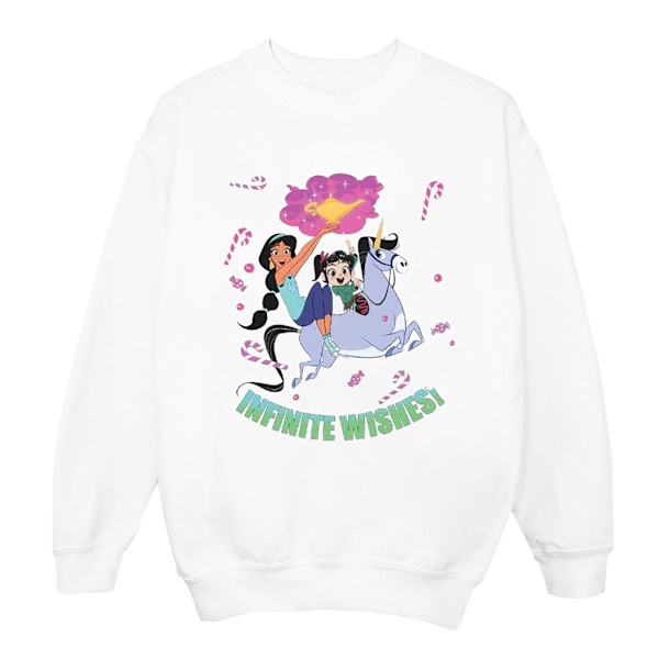Disney Girls Wreck It Ralph Jasmine Och Vanellope Sweatshirt 12 White 12-13 Years