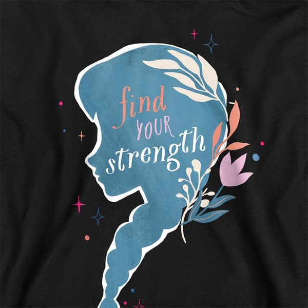 Frozen Barn/Barn Find Your Strength Anna Pullover Hoodie 9 Black 9-11 Years