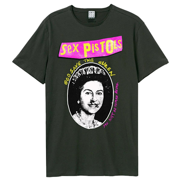 Amplified Unisex Adult Sex Pistols Logo T-Shirt XXL Charcoal Charcoal XXL