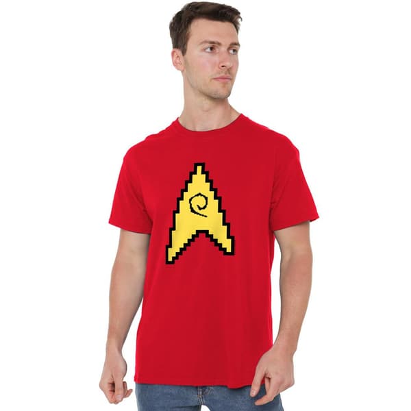 Star Trek 8-bit T-shirt för män, Engineering, 4XL, Röd Red 4XL