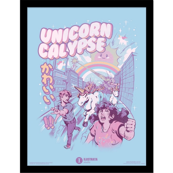 Ilustrata Unicorncalypse Print 40cm x 30cm Flerfärgad Multicoloured 40cm x 30cm