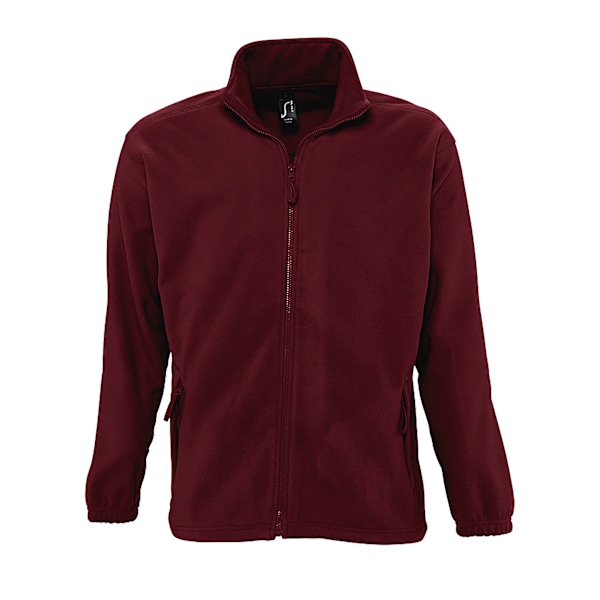 SOLS Herr North Full Zip Outdoor Fleece Jacka S Burgundy Burgundy S