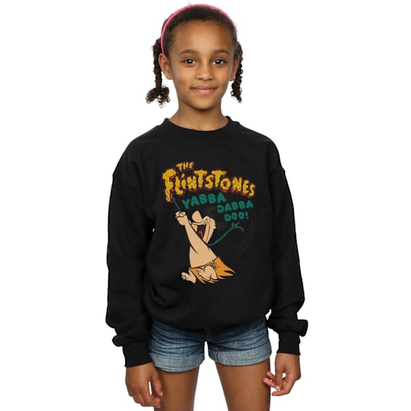 The Flintstones Girls Fred Yabba Dabba Doo Sweatshirt 7-8 år Black 7-8 Years