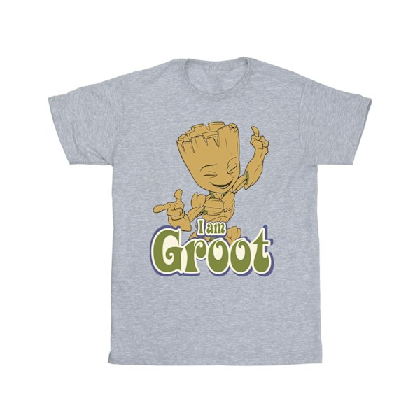 Guardians Of The Galaxy Girls Groot Dancing Bomull T-shirt 3-4 Sports Grey 3-4 Years