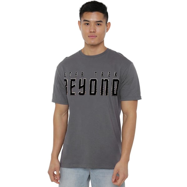 Star Trek Beyond Herr T-shirt 4XL Gråmelerad Charcoal 4XL