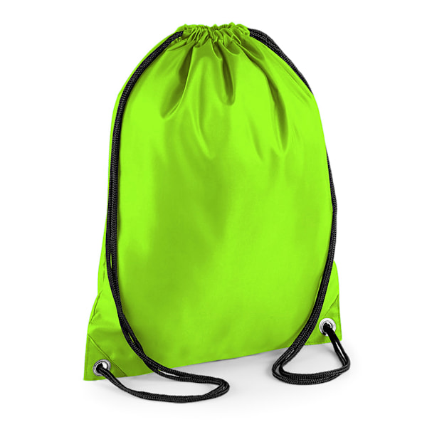 BagBase Budget Vattentålig Sport Gymsac Dragsnöre Väska (11 Lime One Size