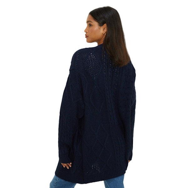 Dorothy Perkins Dam/Damer Stickad Grov Stickad Midikofta Navy M