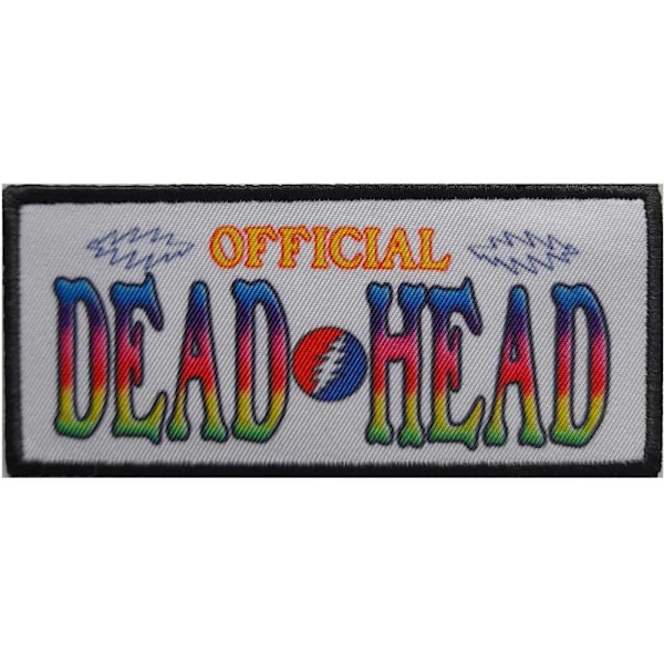 Grateful Dead Officiell Dead Head Patch En Storlek Grå Grey One Size