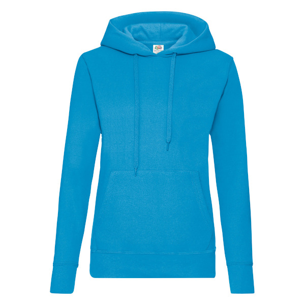 Fruit of the Loom Dam/Damer Classic 80/20 Lady Fit Hoodie X Azure Blue XXL