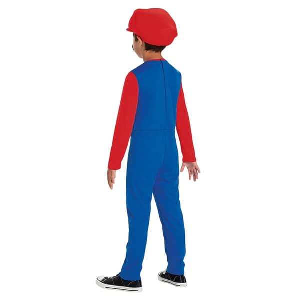 Super Mario Bros Barn Mario-dräkt 7-8 år Röd/Blå Red/Blue/Brown 7-8 Years