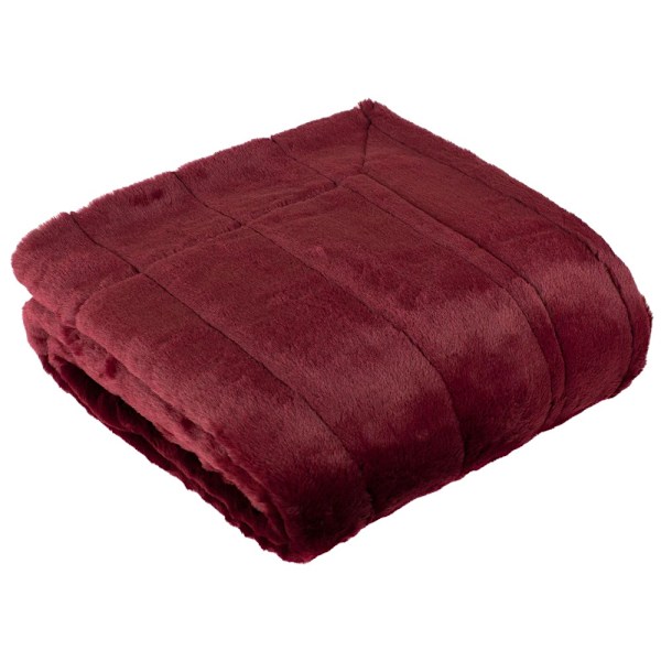 Riva Home Empress Faux Fur Throw 140 x 200cm Ruby Ruby 140 x 200cm