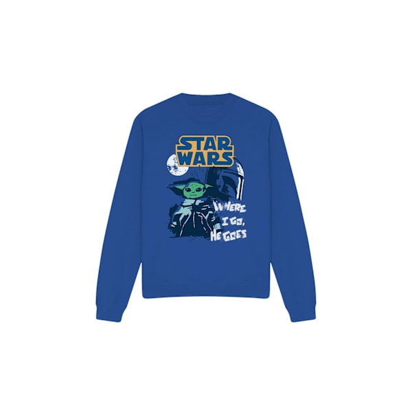 Star Wars Unisex Vuxen Swipe Grogu Sweatshirt M Kungsblå Royal Blue M