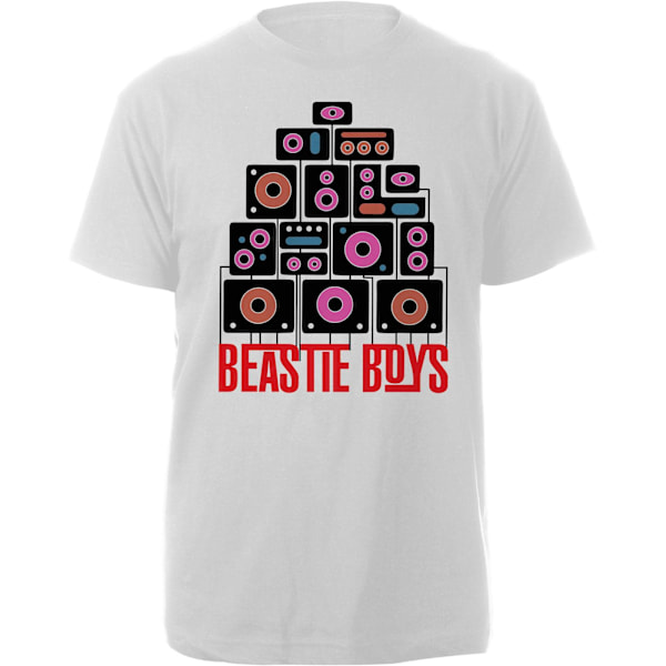 Beastie Boys Unisex Adult Tape T-Shirt S Vit White S