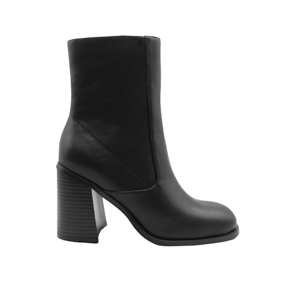 Where's That From Dam/Damer Keisha PU Sidodragkedja Block Heel M Black 8 UK