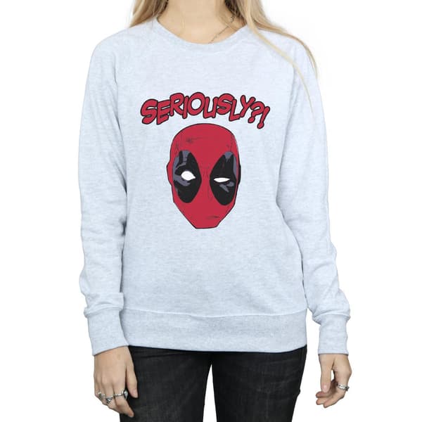 Marvel Womens/Ladies Deadpool Seriously Sweatshirt M Heather Grå Heather Grey M