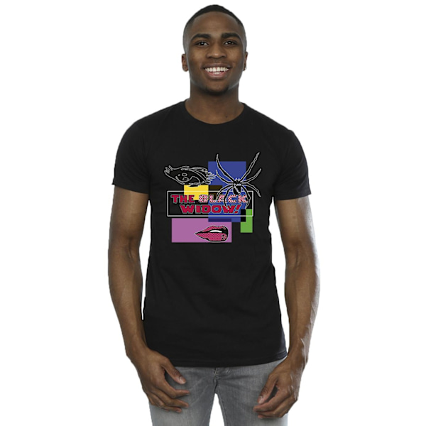 Marvel Pop Art T-shirt för män, Black Widow, 4XL, svart Black 4XL