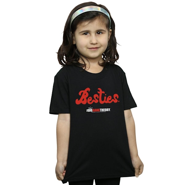 The Big Bang Theory Girls Besties Text Bomull T-shirt 12-13 År Black 12-13 Years