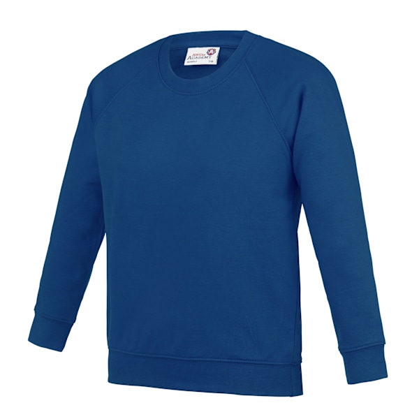 AWDis Academy Barn/Barn Crew Neck Raglan Skolsweatshirt Deep Royal 13 Years