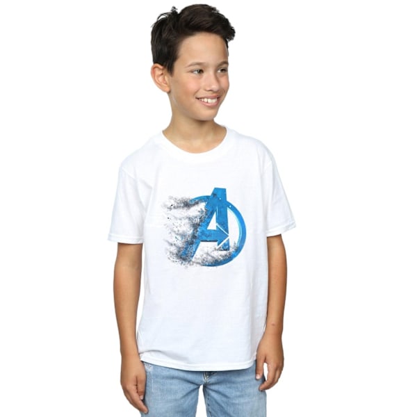 Marvel Pojkar Avengers Endgame Dusted Logo T-Shirt 7-8 År Vit White 7-8 Years