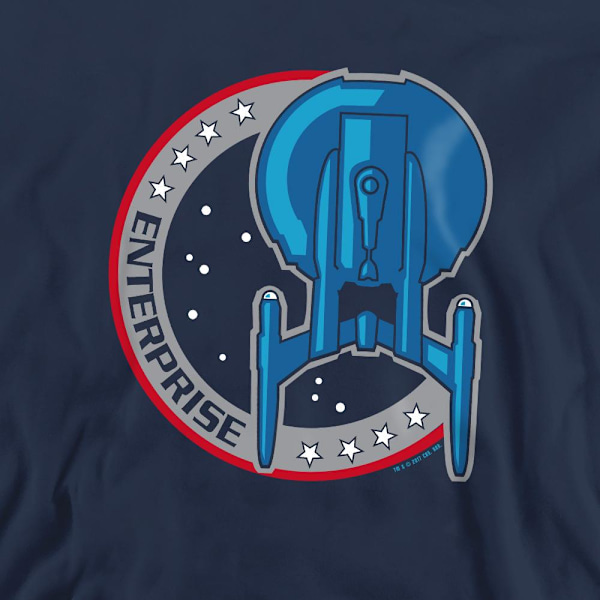 Star Trek Unisex Vuxen Enterprise Patch Sweatshirt XL Marinblå Navy XL