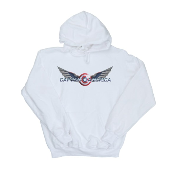 Marvel Dam/Kvinnor Falcon Och Vinternsoldaten Captain America Logotyp Hoodie XL Vit White XL