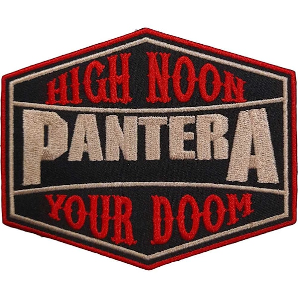 Pantera High Noon Your Doom Patch One Size Svart/Röd Black/Red One Size