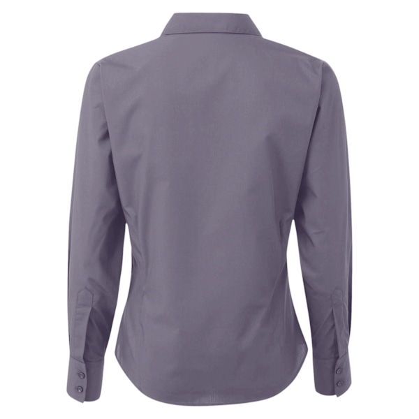 Premier Dam/Dam Poplin Långärmad Blus 10 Stål Steel 10