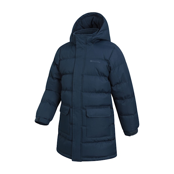 Mountain Warehouse Vattentät Lång Padded Jacka för Barn Dark Blue 7-8 Years