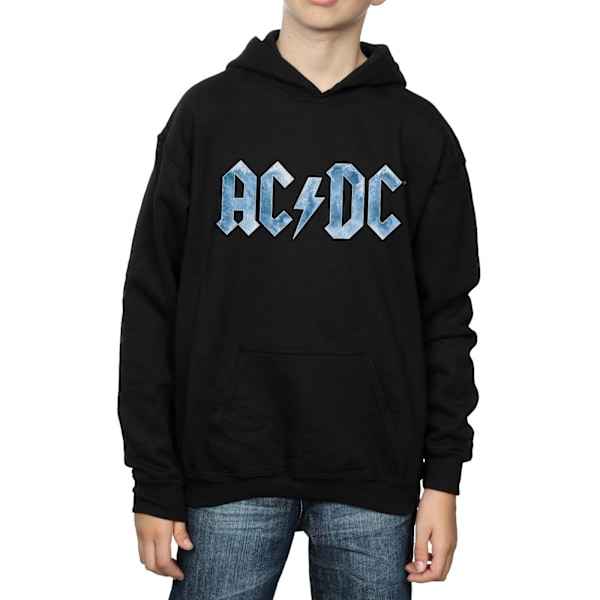 AC/DC Pojkar Blå Is Logo Hoodie 7-8 År Svart Black 7-8 Years