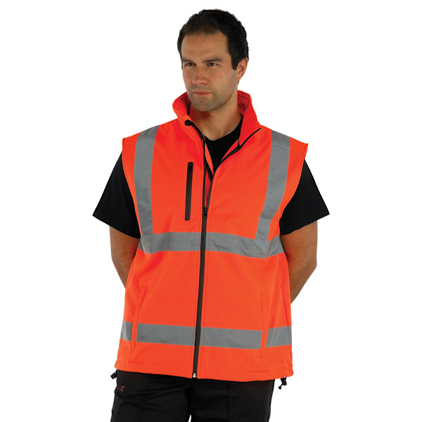 Yoko Hi Vis Softshell Väst / Arbetskläder (2-pack) L Hi Vis Orange L